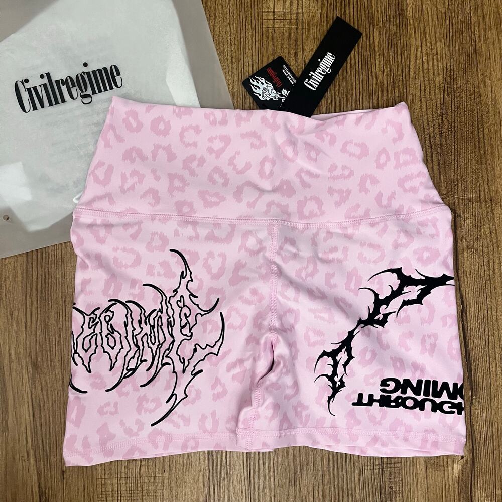 Civil Regime Baby Pink Cheetah Shorts